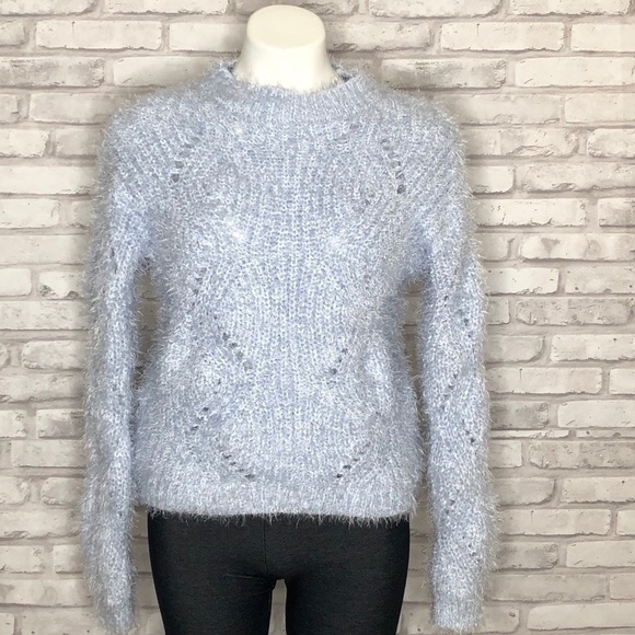 Freshman fuzzy blue sweater, NWT, medium - Picture 10 of 10
